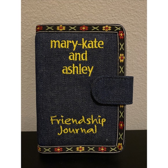 Mary Kate & Ashley Friendship Journal (Book) Denim Embroidered Cover Y2K 4x6 NEW - Picture 1 of 8